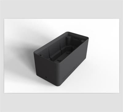 China Compact Rotomolded LLDPE HDPE Plastic Rack Box Double Wall Black Powder for sale