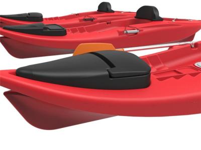 China Red Rotational Molding Kayak Plastic Sit On Top MDPE Kayak With Double Wall Lid Cover Customized Size for sale