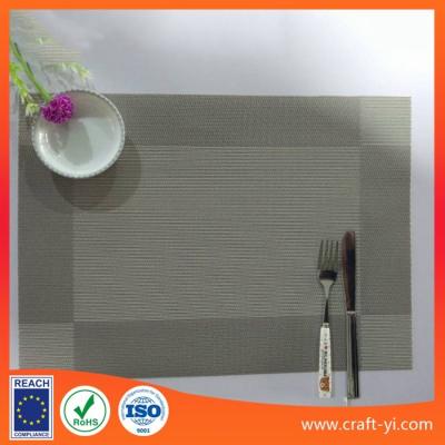 China placemats and coasters vinyl sliver placemats Textilene Placemat dining mat for sale