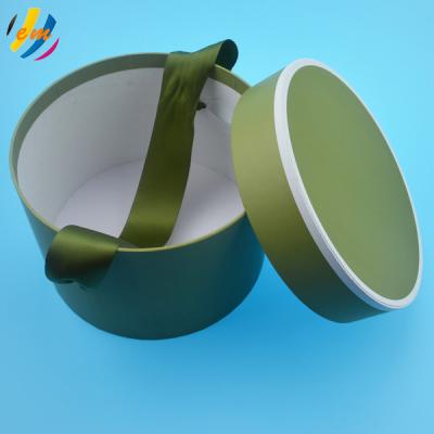 China 150mm Height Kraft Cylinder Packaging With Ribbons for sale