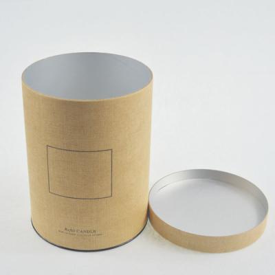 China Decorative ODM Service Linen Texture Candle Tube Packaging for sale