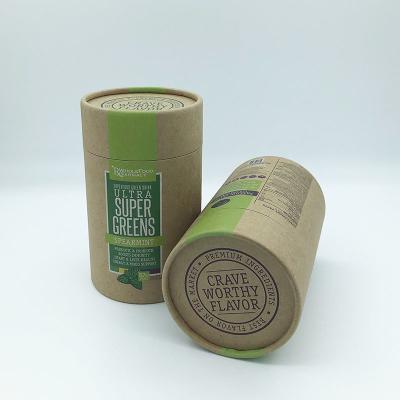 China Kraft Tube Packaging Box  Custom Design Printed Recyclable Cylinder Biodegradable For Tea Coffee Pet Food Can for sale