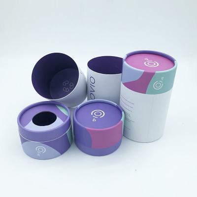 China Custom Elegant Biodegradable Kraft Paper Tube Packaging Box For Menstrual Cup Female Products for sale