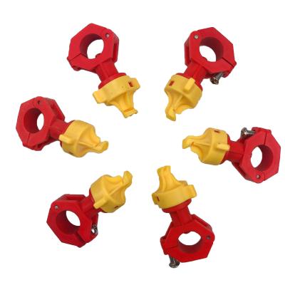China Road Roller Machine Spare Part Plastic Spray Nozzle Yellow And Red For Bomag BW203 for sale