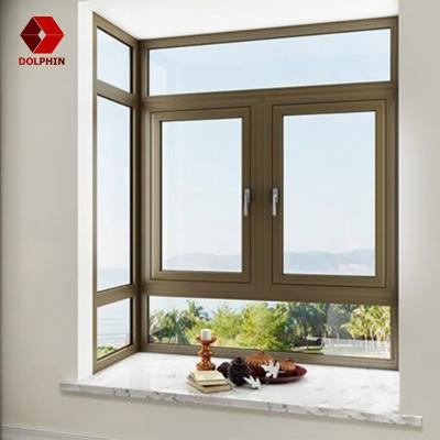 China Double Glazed Tilt And Turn Windows Thermal Break Frosted Glass Casement for sale