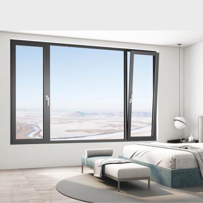 China DOLPHIN High Performance Newest Design Houston Aluminum Windows Sound Proof Window Tilt Turn Casement Window for sale