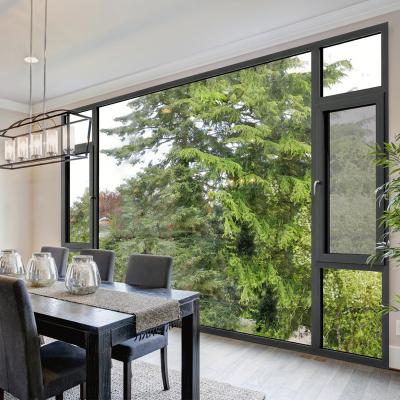 Китай DOLPHIN French Panoramic Window Thermally Broken Glazed Casement Aluminum Tilt And Turn Windows With Screen продается