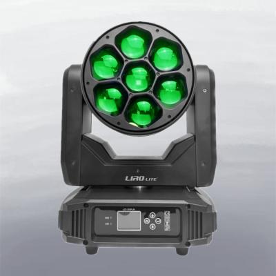 China Bee Eye 7*40W Rgbw 4in1 Dmx 512 LED Lavado Moving Head Light DJ Disco con Zoom en venta