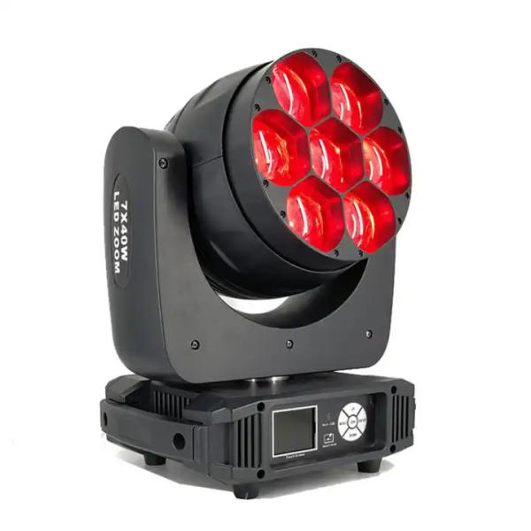 Quality LED Wash Zoom Moving Head 7x40W RGBW 4in1 Big Zoom 6 To 70 Degree for sale