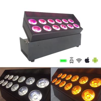 China 12pcs 18W Battery Operated Uplighting Wireless DMX Uplights DMX512 for sale