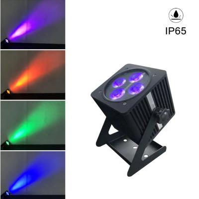 China 4*18W DMX Rgbwauv Battery Operated Uplighting Outdoor Waterproof for sale