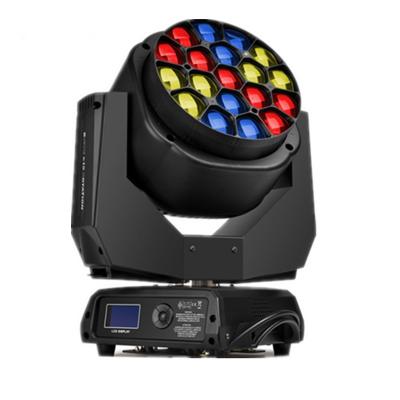 China 19*15w RGBW 4 In 1 Big Bee Eye Beam DMX Moving Head Wash Zoom for sale