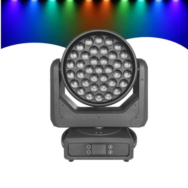 Quality 37x15W RGBW 4 In 1 Stage Wash Lighting LED Zoom Moving Head Light for sale