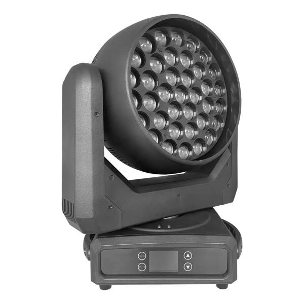 Quality RGBW 4in1 37*15w Stage Wash Lighting Led Zoom Moving Head With Circle Control for sale