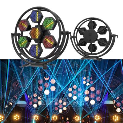 Chine Contrôle des pixels LED 7 * 100w RGB DMX Portman lumières LED rétro Strobe Flash Hexagon lumières à vendre