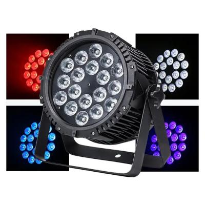 China IP65 Waterproof Led Par Can Light 18x12w RGBW 4in1 Projection Distance 10m-30m for sale