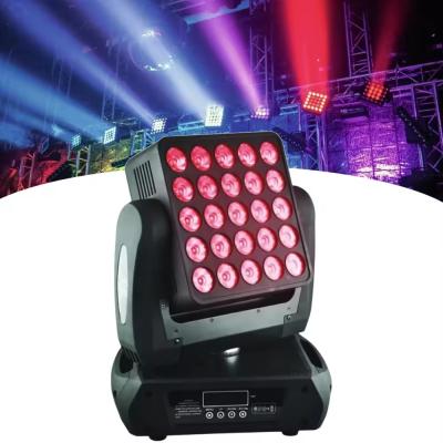 China 5X5 Led Matrix Rgbw Stage Lights Long Lifespan 12W Matrix Moving Head Light For Nightclub Concert à venda