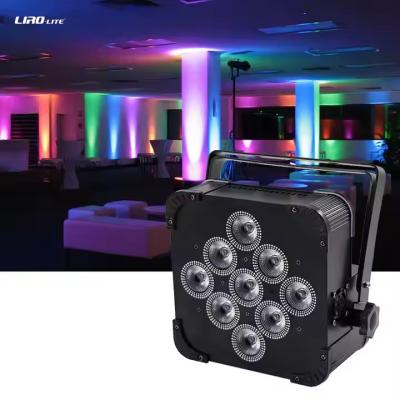 China DMX 9*18W RGBWA UV 6in1 Battery Wireless Uplight With Charge Case Wedding Party Led à venda