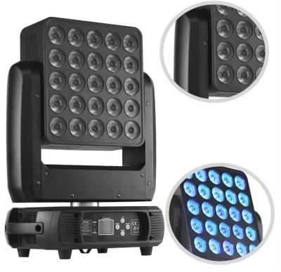 Chine 25pcs 5*5 Matrix Rgbw 4in1 Led Moving Stage Wash Light 5*5 Quad color with Wash Party Lighting à vendre