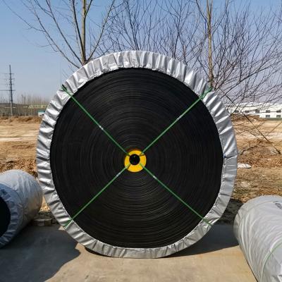 China 600mm EP200 Black Polyester Conveyor Belts Wear Resistant for sale