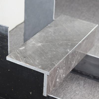 China Natürlicher Marmortreppen-Schritt-Steinwand-Boden-moderner Innenentwurf Grey Stair Slab zu verkaufen