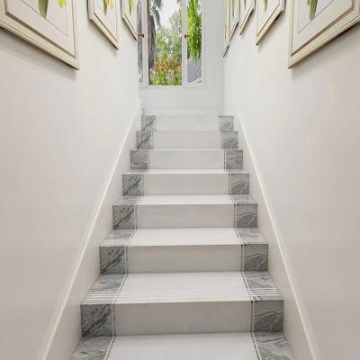 China Modern Villa Step Tiles Full Polished Porcelain Non Slip Stair Step Tiles for sale