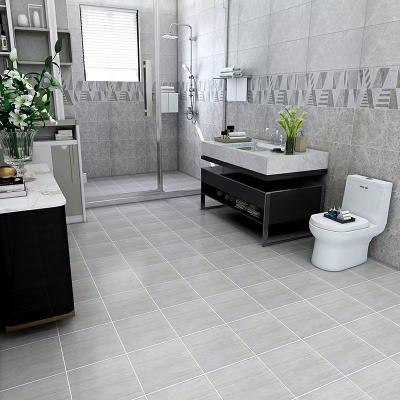 China Grey Wooden Look Rustic Kitchen Porcelain Floor Tile Waterproof Bathroom for sale