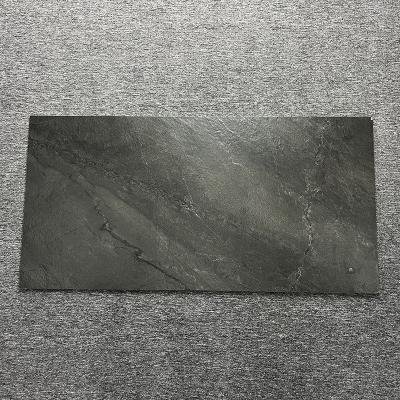 China Non Slip Matt 60 X 120 Glazed Ceramic Tiles Rustic Dark Grey For Living Room Floor for sale