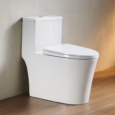China One Piece Bathroom Ceramic Toilet 4.2 / 6L Dual Siphon Flushing Floor Mounted for sale