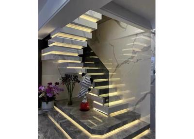 China Marble Look 1200x300x170 Porcelain Stair Tiles Non Slip Exterior Floor for sale