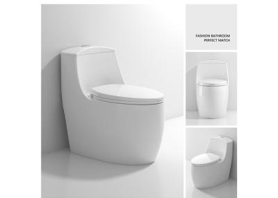 China Weißes glasig-glänzendes Einteiler-WC verdoppeln ebenes s-Blockierkeramische Toiletten-Schüssel-gesundheitliche Waren zu verkaufen