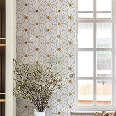 China Waterjet Flower Mosaic Floor Wall Tile 320x320mm Grade AAA for sale