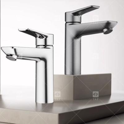 China Single Handle Bathroom Washbasin Faucet Hot And Cold Stainless Steel Household Sink for sale