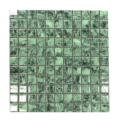 China Green Color Marble Stone Mosaic Tiles For Floor And Bathroom Wall for sale