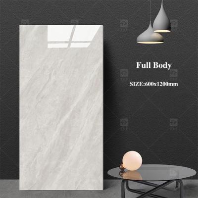 China Modern Large Glazed Porcelain Tiles Gray Marble For Interior Wall Square Shape for sale