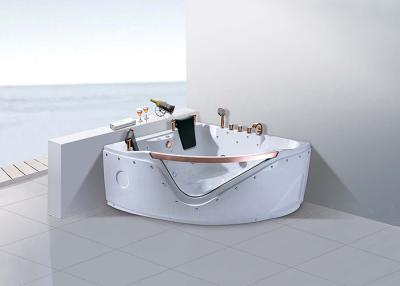 China Hydromassage Bathroom Jacuzzi Tub With 2 Seats Corner Installation for sale
