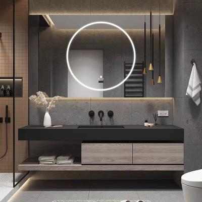 China Plywood Bathroom Vanity Units , slate Countertop  Floating Vanity Cabinet for sale