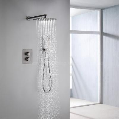 China Concealed Wall Mounted Shower Set Black Finish 0.1-1.6MPa Water Pressure for sale