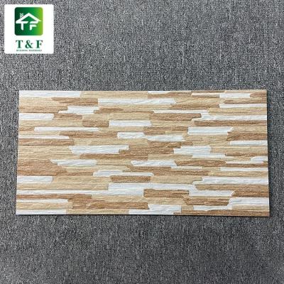 China Plaid Textured Glazed Ceramic Tiles 300X600 Matte Finish Wall Tiles for sale