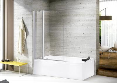 China La ducha impermeable de cristal moderada del cuarto de baño divide dos estantes plegables en venta