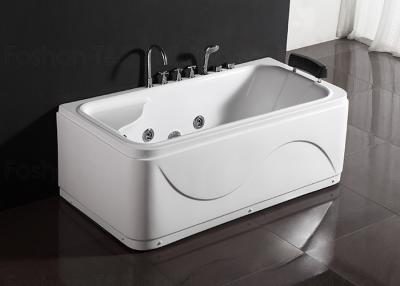 China Indoor Rectangle Bathroom Jacuzzi Tub 110V/ 220V White Acrylic for sale