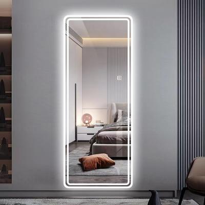 China Rectangular Bathroom Hardware Sets , Illuminated Full Body LED Dressing Mirror for sale