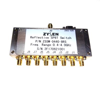China Pin Diode 0.4GHz to 4GHz SP8T RF Switch 0.5W  RF Switch for sale