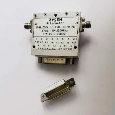 China 30dB 0.25dB Microwave Variable Attenuator 10 to 2500MHz Digital Control for sale