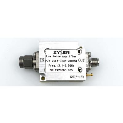 China RF Microwave Components Low Noise Amplifier Gain 28dB 3.1GHz 3.5GHz for sale