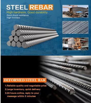 China 8-50 Mm Reinforced Steel Rebar Hot Rolled Deformed Bars With Rib for sale