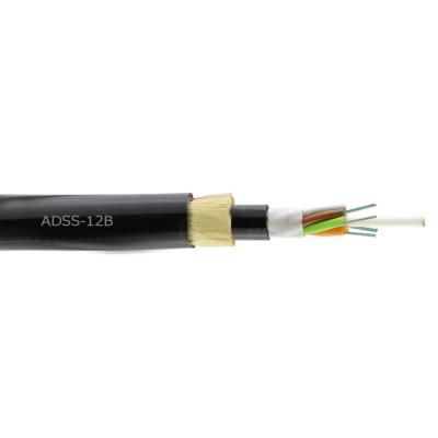 China cable óptico de Adss del palmo de los 400m, cable de fribra óptica de la base de G.652D 288 en venta