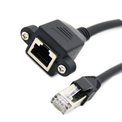 China FTP CAT6 CAT5E Ethernet Extension Cable 0.3m 0.6m RJ45 Male To Female Lan Cable for sale