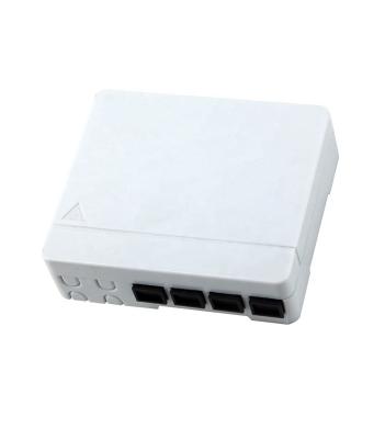 China 4C Wall Socket PC ABS 4 port Fiber Optic Termination Box 100*80*30mm for sale