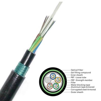 China 36 Core GYFTY53 SM Direct Buried Fiber Optic Cable PSP Armoured for sale
